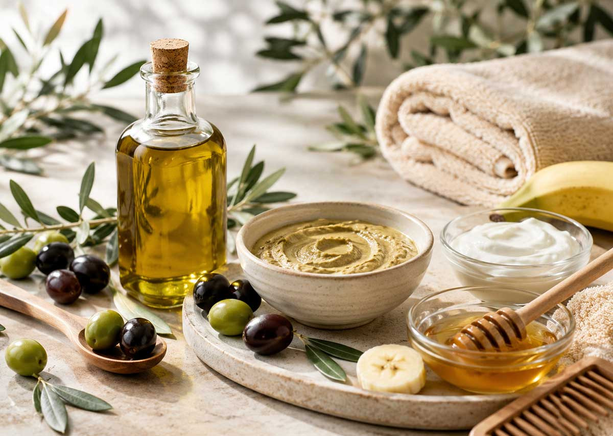 ماسک روغن زیتون برای صورت و مو؛ طرز تهیه ماسک های خانگی