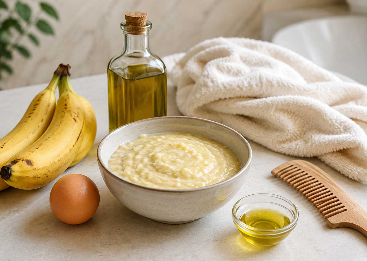 ماسک مو با روغن زیتون و مواد طبیعی