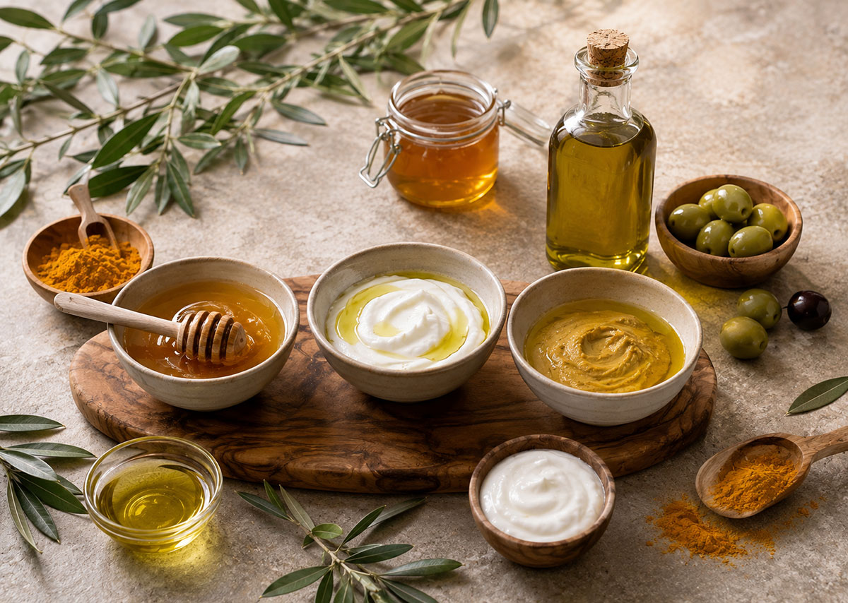 ماسک‌های خانگی صورت با روغن زیتون و مواد طبیعی