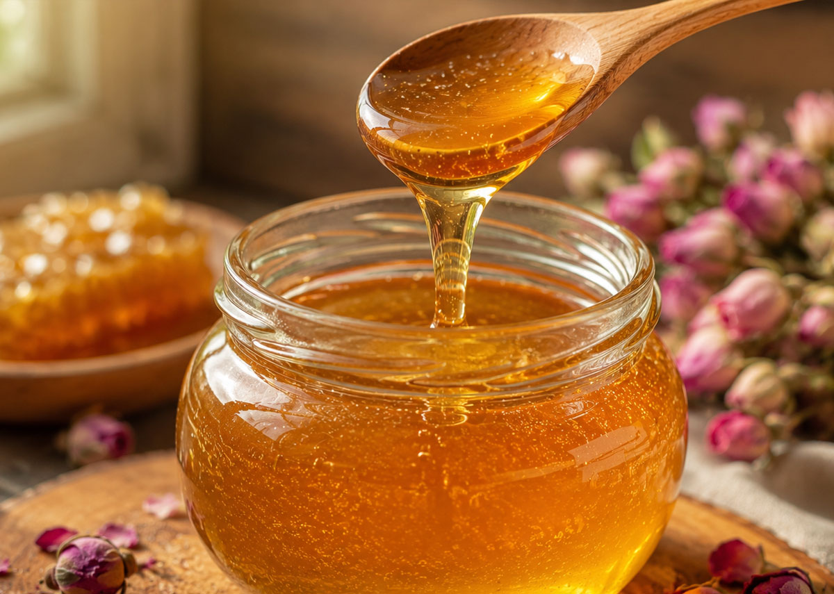 ویژگی‌های ظاهری عسل طبیعی و بافت غلیظ آن